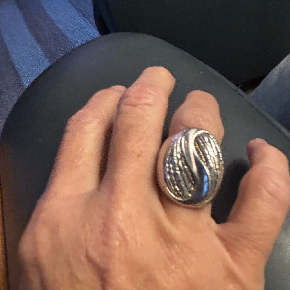 Sterling Silver Dome Statement Ring - image 1